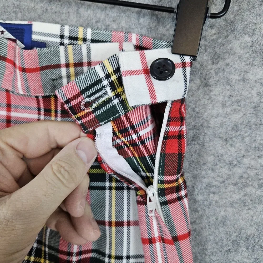 Ruff Hewn Women's Plaid Flannel Pants Size 4P Polyester Rayon Lightweight Petite